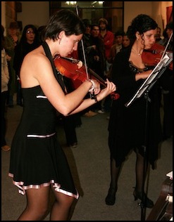 Musicians during the opening of exhibition
